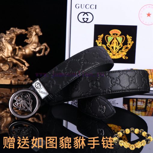 Belt Gucci GucciBelt recognition, complimentary punchThe material is 100% top layer cowhide, 4k84fpen - Image 3