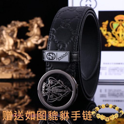 Belt Gucci GucciBelt recognition, complimentary punchThe material is 100% top layer cowhide, 4k84fpen - Image 4