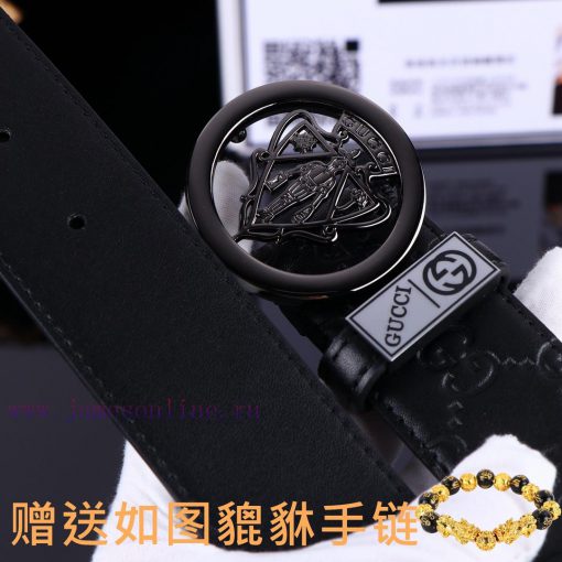 Belt Gucci GucciBelt recognition, complimentary punchThe material is 100% top layer cowhide, 4k84fpen - Image 8