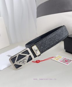 Prada PRADA ️ Belt and beltBuckle, classic pure steel material buckle, top layer cowhide, ph afz8a8n6