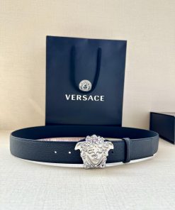 Width 4.0cm Versace This soft belt is adorned with a 3D Medusa belt buckle, which can be pai kuyd4xx7