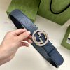 Width 4.0cm GUCCI interlocking double G diamond studded steel buckle belt, crafted from Gucc kyil1f9d