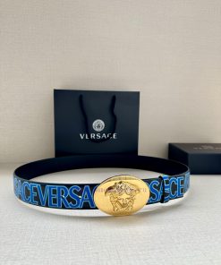 3.8cm wide Versace belt with three-dimensional La Medusa double-sided buckle, decorated with qvywb3z6