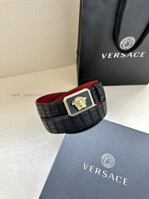The 3D decoration on the buckle of the Versace head emblem waistband with a width of 4.0cm f uiiazu1j - Image 9