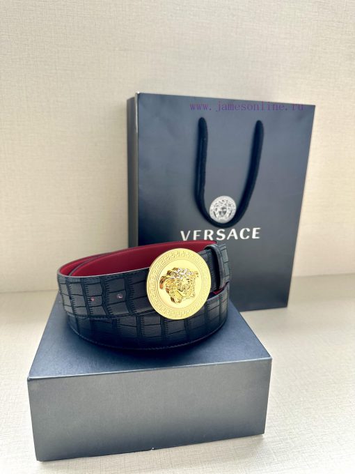 P Width 4.0cm Versace This belt is adorned with the iconic Versace Medusa avatar buckle, sho upgz6kuo - Image 5