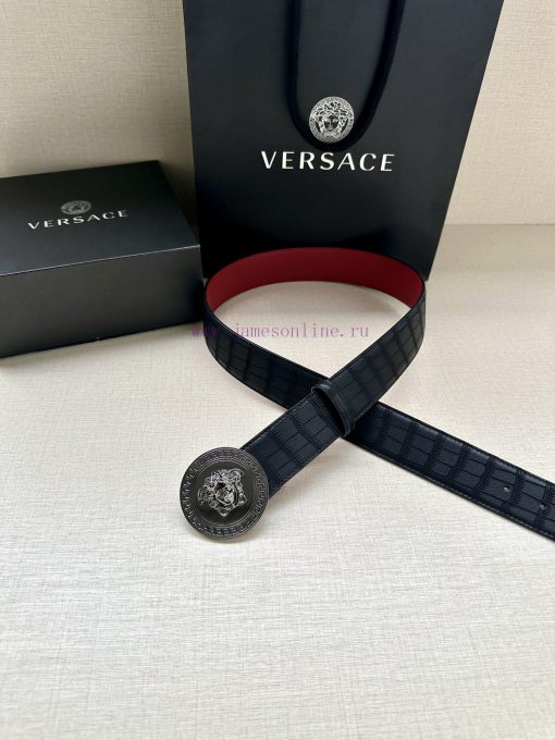 P Width 4.0cm Versace This belt is adorned with the iconic Versace Medusa avatar buckle, sho upgz6kuo - Image 9