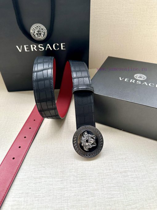 P Width 4.0cm Versace This belt is adorned with the iconic Versace Medusa avatar buckle, sho upgz6kuo - Image 10
