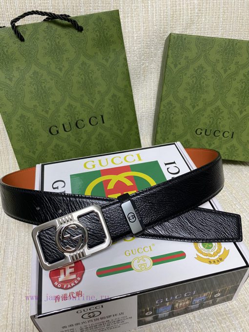 Gucci. Gucci  Material: Leather Belt with 100% Head Layer. The leather belt is guaranteed to ib90amxg - Image 5