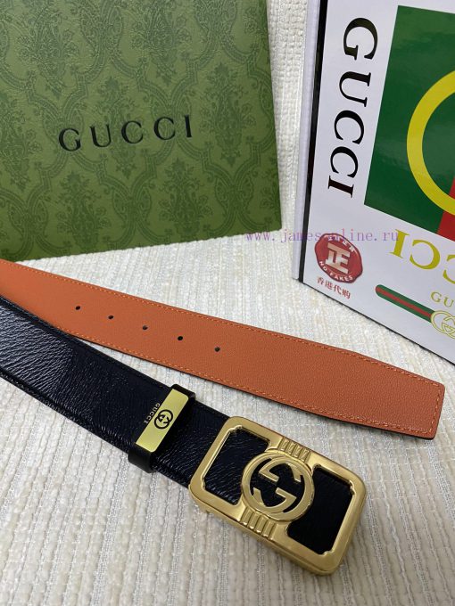 Gucci. Gucci  Material: Leather Belt with 100% Head Layer. The leather belt is guaranteed to ib90amxg - Image 10