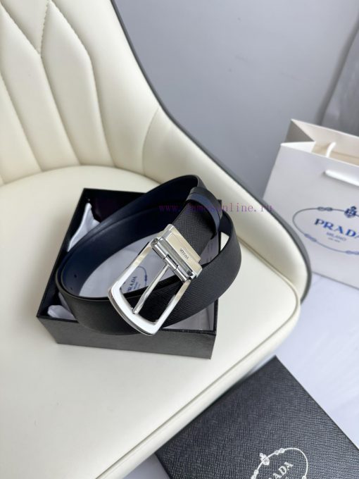 Prada double-sided original imported top layer cowhide, double-sided use, vacuum electroplat e9fd2ud5