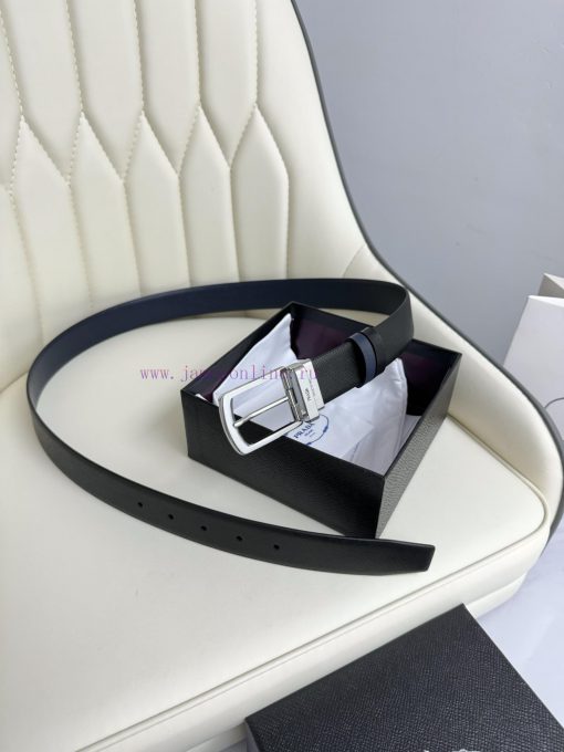 Prada double-sided original imported top layer cowhide, double-sided use, vacuum electroplat e9fd2ud5 - Image 4