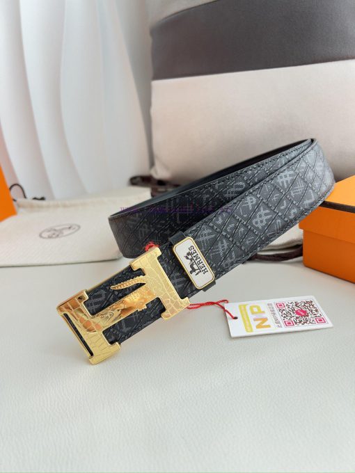 Hermes Hermes waist beltHanging buckle, classic pure steel material buckle head, double-side fqdtkfez