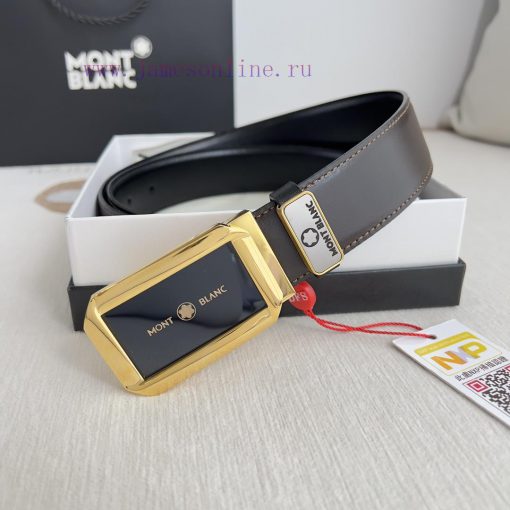 Montblanc Montblanc ️ Belt and beltBuckle, new original classic boutique two-color buckle, p 12a1008v - Image 2