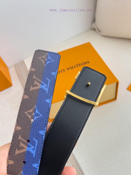 LV... Louis Vuitton Belt and BeltsBuckle, classic pure steel material buckle, top layer cowh w75s8l4y - Image 6