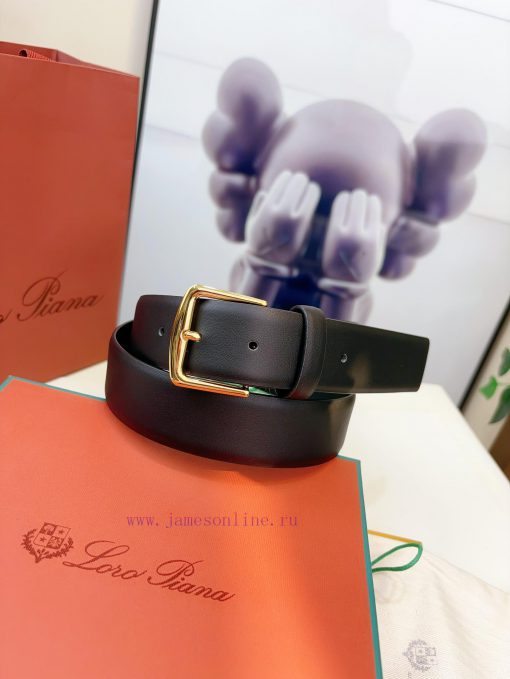 Loro Piana's belt is made of calf leather and handcrafted to give it a very soft and comfort kaa5pywe - Image 3