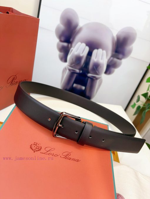 Loro Piana's belt is made of calf leather and handcrafted to give it a very soft and comfort lbsj3rgk - Image 2