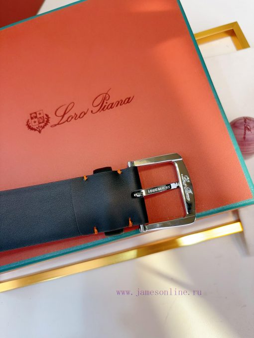 Loro Piana's belt is made of calf leather and handcrafted to give it a very soft and comfort 1yfmcd0l - Image 6