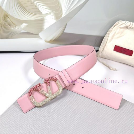 4.0cm Valentino new belt, double-sided top layer cowhide material, length 75.80.85.90.95.100 x8fxrmyw - Image 5