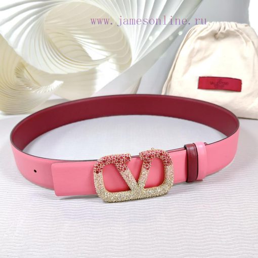 4.0cm Valentino new belt, double-sided top layer cowhide material, length 75.80.85.90.95.100 3k1queb7