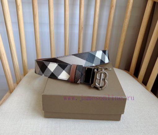 Burberry launches a new product featuring a dual sided design with a logo pattern and leathe thr0j0l9