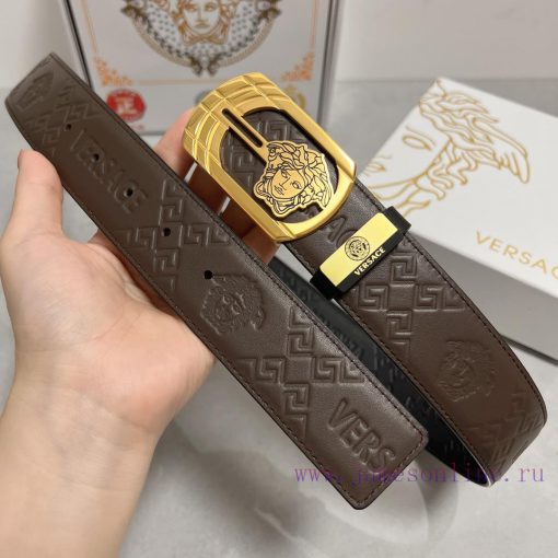 Versace. VersaceMaterial: Leather Belt with 100% Head Layer. The leather belt is guaranteed 95d74ouw - Image 3
