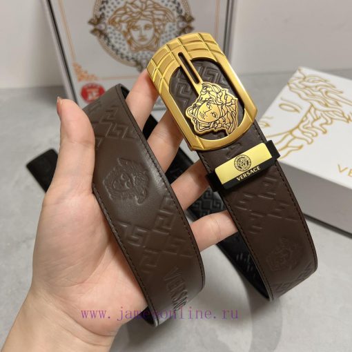 Versace. VersaceMaterial: Leather Belt with 100% Head Layer. The leather belt is guaranteed 95d74ouw - Image 4