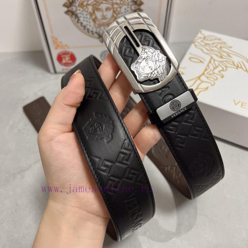 Versace. VersaceMaterial: Leather Belt with 100% Head Layer. The leather belt is guaranteed xscx8835 - Image 4
