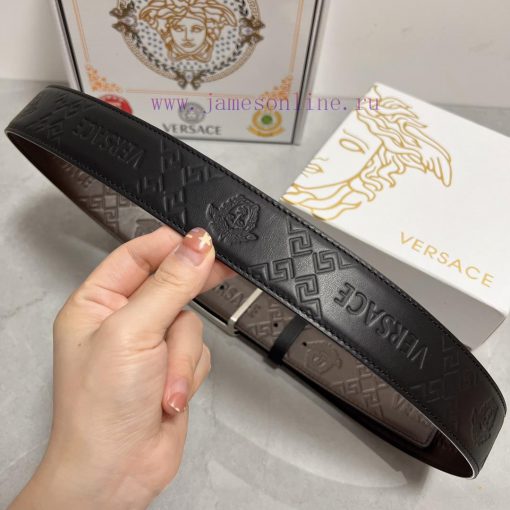 Versace. VersaceMaterial: Leather Belt with 100% Head Layer. The leather belt is guaranteed xscx8835 - Image 7