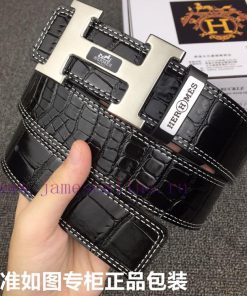 Hermes Hermes crocodile patternGrade: Italian imported 100% top layer cowhide, Hermes. Herm mwoisi56