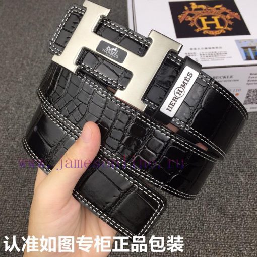 Hermes Hermes crocodile patternGrade: Italian imported 100% top layer cowhide, Hermes. Herm mwoisi56