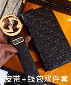 Gucci. Gucci two-piece setWooden box, belt+wallet, two-piece setGrade: Italian imported 100% k0qz1iqb