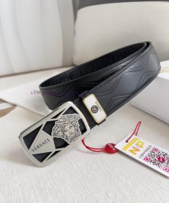 Versace. Versace Belt and BeltsHanging buckle, classic human head made of pure steel materia ls2pg21d