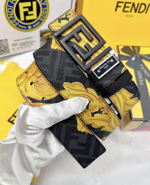 Belt FENDI Fendi ReproductionThe waistband is made of 100% cowhide, ensuring a double-layer w22vev27
