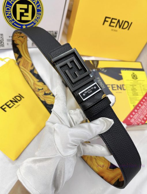 Belt FENDI Fendi ReproductionThe waistband is made of 100% cowhide, ensuring a double-layer jjotqwei - Image 5