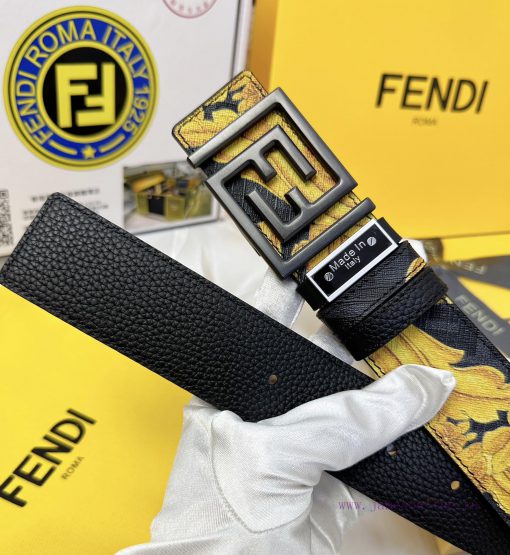 Belt FENDI Fendi ReproductionThe waistband is made of 100% cowhide, ensuring a double-layer w22vev27 - Image 7