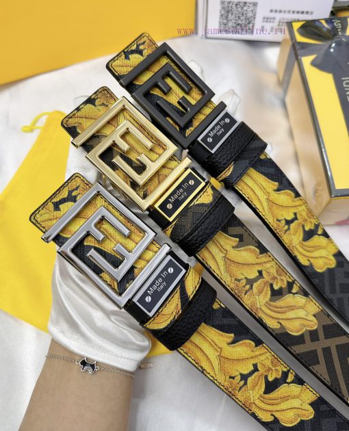Belt FENDI Fendi ReproductionThe waistband is made of 100% cowhide, ensuring a double-layer jjotqwei - Image 8