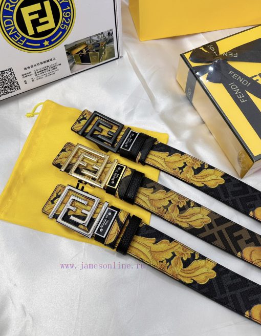 Belt FENDI Fendi ReproductionThe waistband is made of 100% cowhide, ensuring a double-layer jjotqwei - Image 9