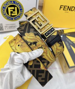 Belt FENDI Fendi ReproductionThe waistband is made of 100% cowhide, ensuring a double-layer wnheiknk