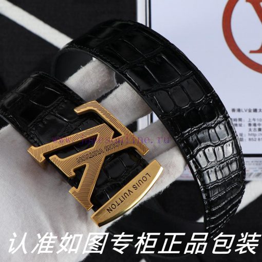 Belt LV Louis Vuitton ️Belt with 100% head layer cowhide belt, ensuring that the 24k pure st jb16qgq9 - Image 5