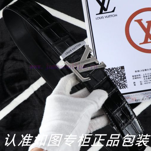 Belt LV Louis Vuitton ️Belt with 100% head layer cowhide belt, ensuring that the 24k pure st uf6w1bf7 - Image 4