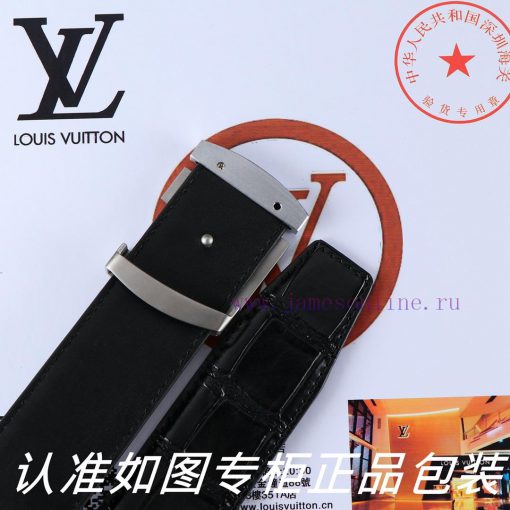 Belt LV Louis Vuitton ️Belt with 100% head layer cowhide belt, ensuring that the 24k pure st uf6w1bf7 - Image 8