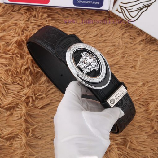 Versace leather belt with a beautiful head and embossed cowhide body, exquisite buckle craft bi0c9c7p