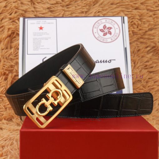 Ferragamo 316 pure steel automatic buckle ⏯️ P belt width 3.5cm double-sided cowhide classic hrp7xskt
