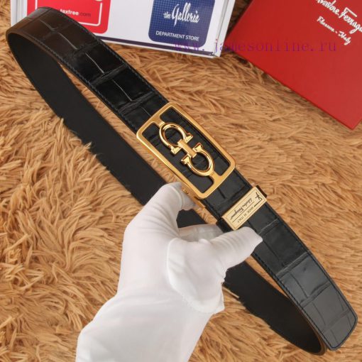 Ferragamo 316 pure steel automatic buckle ⏯️ P belt width 3.5cm double-sided cowhide classic hrp7xskt - Image 3