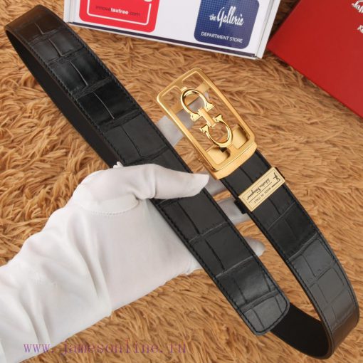 Ferragamo 316 pure steel automatic buckle ⏯️ P belt width 3.5cm double-sided cowhide classic hrp7xskt - Image 5