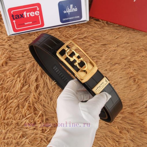 Ferragamo 316 pure steel automatic buckle ⏯️ P belt width 3.5cm double-sided cowhide classic hrp7xskt - Image 6