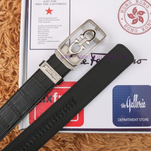 Ferragamo 316 pure steel automatic buckle ⏯️ P belt width 3.5cm double-sided cowhide classic 17sahp7z - Image 9