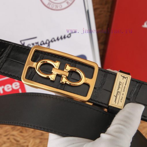 Ferragamo 316 pure steel automatic buckle ⏯️ P belt width 3.5cm double-sided cowhide classic hrp7xskt - Image 10