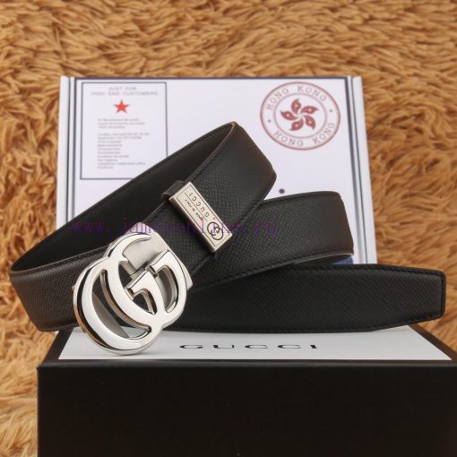 Gucci 316 pure steel automatic buckle ⏯️ P belt width 3.5cm double-sided top layer cowhide c o9jn3k71 - Image 2