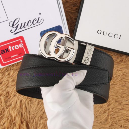 Gucci 316 pure steel automatic buckle ⏯️ P belt width 3.5cm double-sided top layer cowhide c o9jn3k71 - Image 7